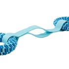 Игрушка-перетяжка для собак Mr.Kranch "Плетеное кольцо-спираль", диаметр 12 см, двойное, на ленте, голубая 10913935