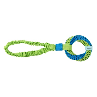 Игрушка-перетяжка для собак Mr.Kranch «Плетеное кольцо-спираль», диаметр 12 с, на резинке, голубая
