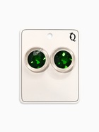 Серьги «Кристалл» круг, прозрачно-зелёные 10904801