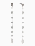 Серьги на леске «Капля росы», белые в серебре 10918158