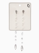 Серьги на леске «Капля росы», белые в серебре 10918158