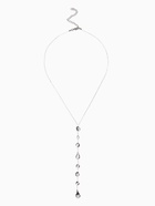 Кулон на леске «Капли росы», белый в серебре - фото 23282616