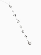 Кулон на леске «Капли росы», белый в серебре - фото 23282617