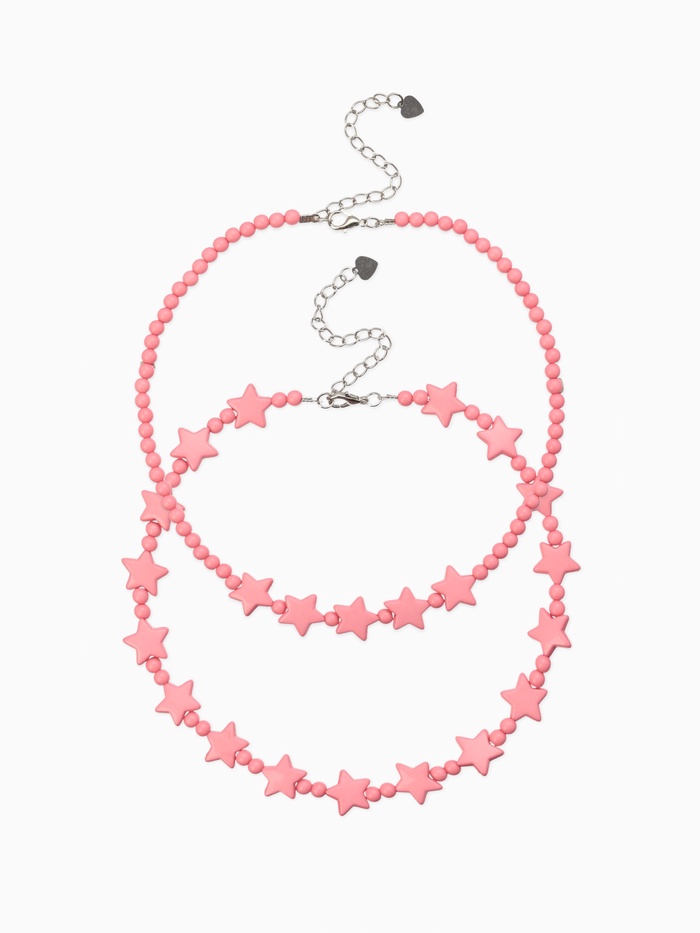 Бусы детские «Выбражулька. Звезды», набор 2 шт. розовые