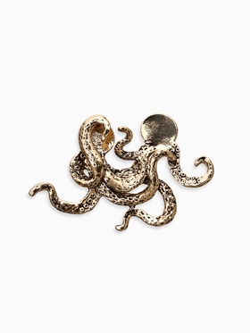 Брошь для кармана «Осьминог», цвет чернёное золото 10936417