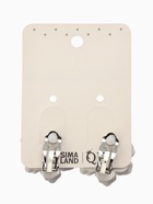 Клипсы «Цветочки», белая в серебре (комплект 2 шт) - фото 63635588