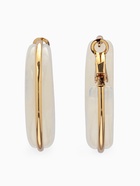 Серьги-кольца акрил «Тренд», цвет молочный в золоте - Фото 3