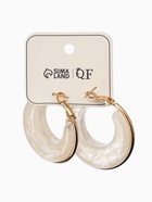 Серьги-кольца акрил «Тренд», цвет молочный в золоте - Фото 5