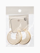 Серьги-кольца акрил «Тренд», цвет молочный в золоте - Фото 6