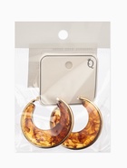 Серьги-кольца акрил «Тренд», янтарные в золоте 10936431