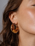 Серьги-кольца акрил «Тренд», янтарные в золоте  (артикул 10936431)  большой выбор товаров оптом и в розницу по низким ценам с доставкой