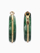 Серьги-кольца акрил «Тренд», цвет изумрудный в золоте - Фото 2