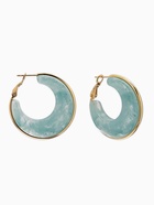 Серьги-кольца акрил «Тренд», голубые в золоте 10936433