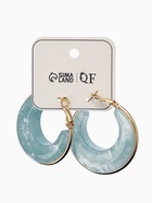 Серьги-кольца акрил «Тренд», голубые в золоте 10936433