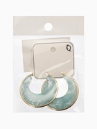 Серьги-кольца акрил «Тренд», голубые в золоте 10936433