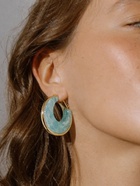 Серьги-кольца акрил «Тренд», голубые в золоте  (артикул 10936433)  большой выбор товаров оптом и в розницу по низким ценам с доставкой