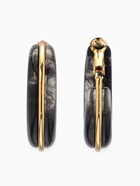 Серьги-кольца акрил «Тренд», чёрные в золоте - Фото 2