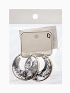 Серьги-кольца акрил «Тренд», чёрные в золоте - Фото 5