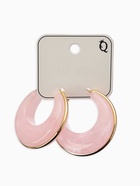 Серьги-кольца акрил «Тренд», розовые в золоте 10936436