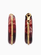 Серьги-кольца акрил "Тренд", цвет бордовый в золоте 10936437