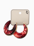 Серьги-кольца акрил "Тренд", цвет бордовый в золоте 10936437