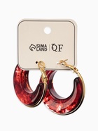 Серьги-кольца акрил "Тренд", цвет бордовый в золоте 10936437