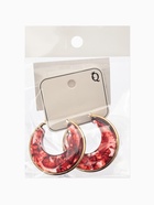 Серьги-кольца акрил "Тренд", цвет бордовый в золоте 10936437