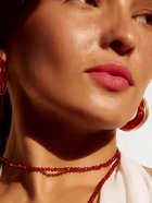 Серьги-кольца акрил «Тренд», бордовые в золоте  (артикул 10936437)  большой выбор товаров оптом и в розницу по низким ценам с доставкой