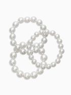 Браслет «Бусины жемчуга», набор 3 шт. №10.12.14, белый - Фото 1