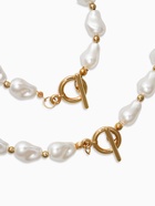 Набор 2 предмета: бусы, браслет «Жемчуг барочный. Капля», 40/18 см, белый в золоте - Фото 2
