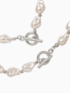 Набор 2 предмета: бусы, браслет «Жемчуг барочный. Капля», 40/18 см, белый в серебре 10936571