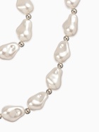 Набор 2 предмета: бусы, браслет «Жемчуг барочный. Капля», 40/18 см, белый в серебре 10936571