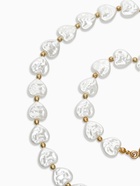 Набор 2 предмета: бусы, браслет «Жемчуг барочный. Сердечки», 40/18 см, белый в золоте - Фото 3