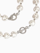 Набор 2 предмета: бусы, браслет «Жемчуг барочный. Сердечки», 40/18 см, белый в серебре 10936573