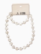 Набор 2 предмета: бусы, браслет «Жемчуг барочный. Сердечки», 40/18 см, белый в серебре 10936573