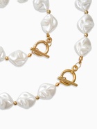 Набор 2 предмета: бусы, браслет «Жемчуг барочный. Ромб», 40/18 см, белый в золоте - Фото 2