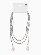 Бусы "Нить стекла" с подвесами жемчуг, L=120см №2, цвет серый АВ - фото 63635671