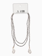 Бусы "Нить стекла" с подвесами жемчуг, L=120см №2, цвет серый АВ - фото 63635672