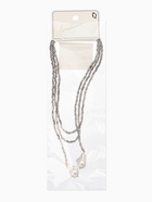 Бусы "Нить стекла" с подвесами жемчуг, L=120см №2, цвет серый АВ - фото 63635673