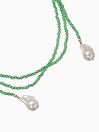 Бусы бисерные с подвесами жемчуг «Нить стекла», L=120 см, №2, зелёные - Фото 4