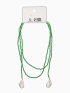 Бусы бисерные с подвесами жемчуг «Нить стекла», L=120 см, №2, зелёные - Фото 6