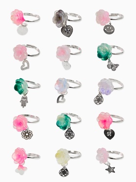 Кольцо «Выбражулька. Цветок фиалки», с подвеской, МИКС, безразмерное 10937163