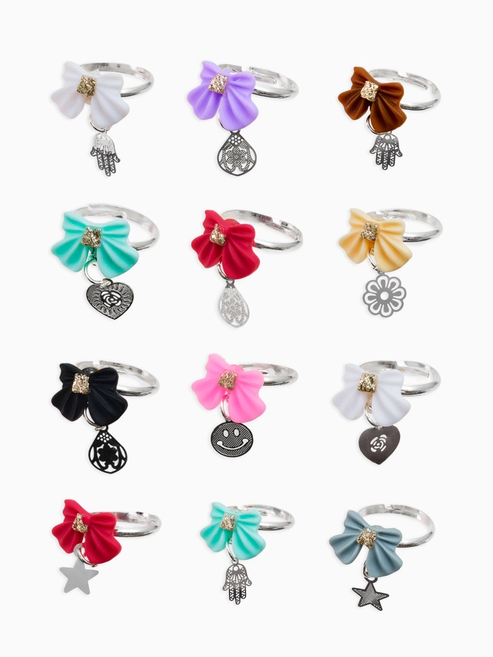 Кольцо «Выбражулька. Бант», с подвеской, МИКС, безразмерное - Фото 1