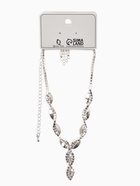 Набор 2 предмета: серьги, колье «Вечерний шик. Лепестки», белый, синий в серебре 10937457