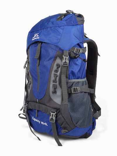 Рюкзак туристический, 65+5 литров, отдел на шнурке, 5 наружных карманов, 2 внутренних кармана, синий