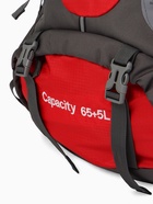 Рюкзак туристический, 65+5 литров, отдел на шнурке, 5 наружных карманов, 2 внутренних кармана, красный - Фото 20