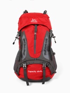 Рюкзак тур 65+5л, 30*20*53, отдел на шнурке, 5нар+2вн кармана, цвет красный - фото 23860338