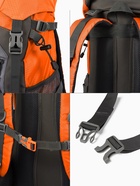 Рюкзак туристический, 65+5 литров, отдел на шнурке, 5 наружных карманов, 2 внутренних кармана, оранжевый - Фото 4