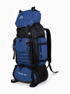 Рюкзак туристический, 90 литров, 6 наружных карманов, шнуровка, синий - Фото 1
