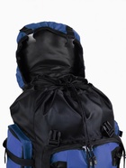 Рюкзак туристический, 90 литров, 6 наружных карманов, шнуровка, синий - Фото 11